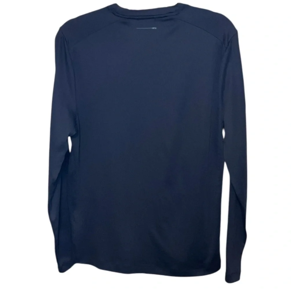 J. Crew Long Sleeve Men’s Performance T-shirt With COOLMAX® Technology Navy M